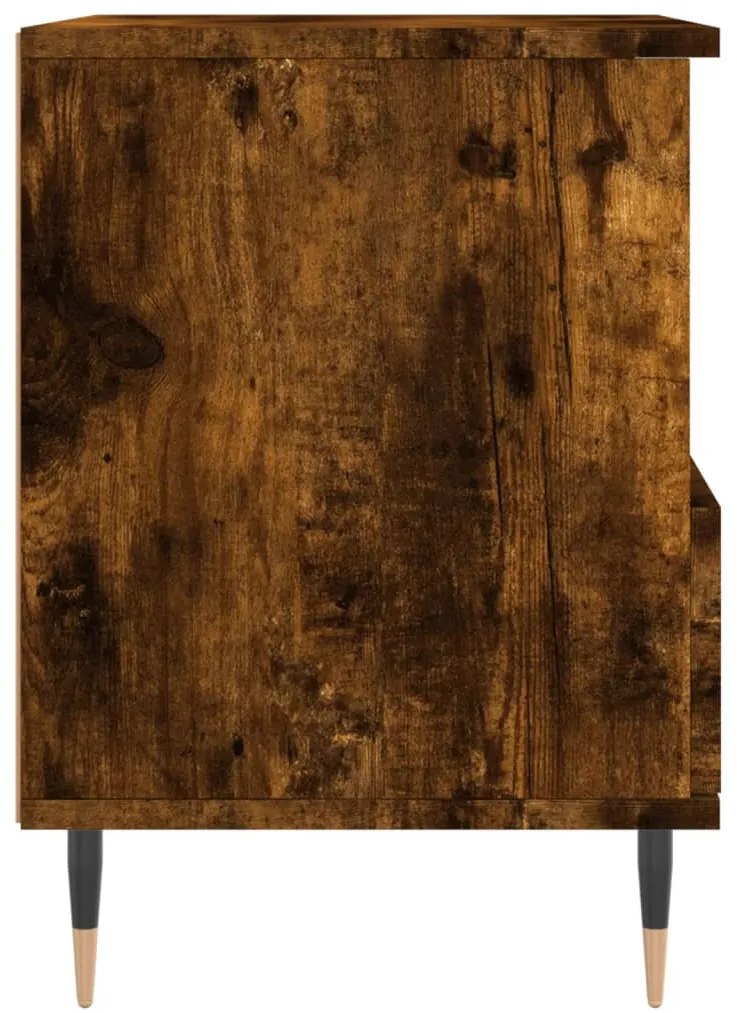 Mesa de cabeceira 40x35x50 cm derivados madeira carvalho fumado