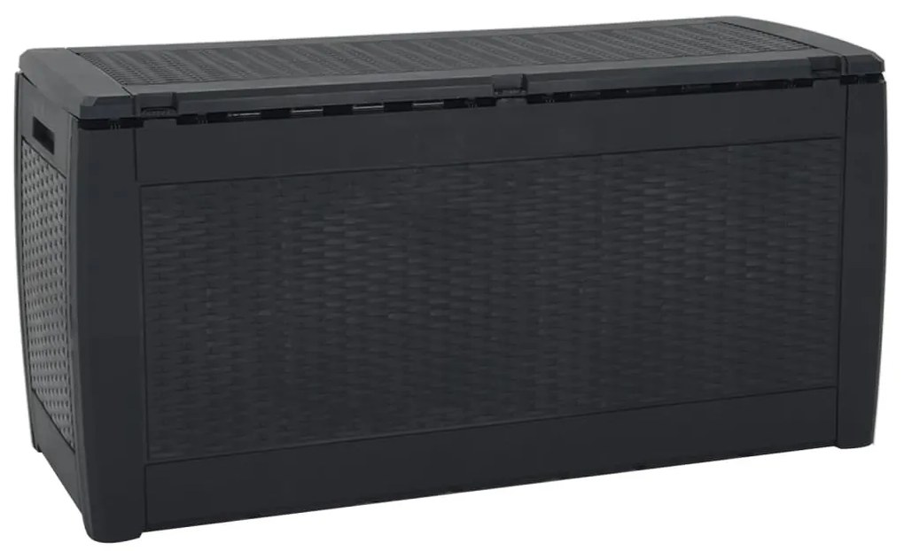 Caixa de arrumação jardim 119x48x60 cm polipropileno antracite