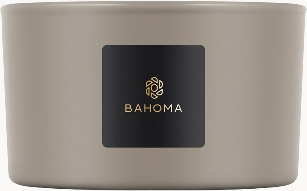 Vela perfumada artesanal com três pavios Sand (íris egípcia, coco)