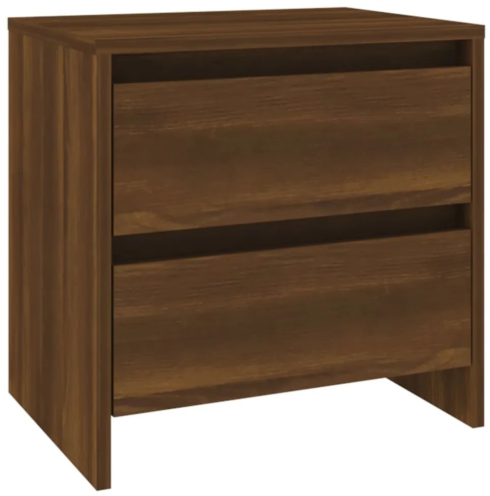 Mesa de cabeceira 2 pcs derivados de madeira carvalho castanho