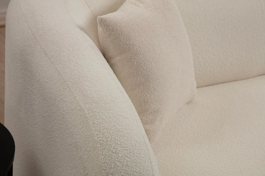 Sofá de 3 Lugares Asos – Creme – 225x76x75 cm