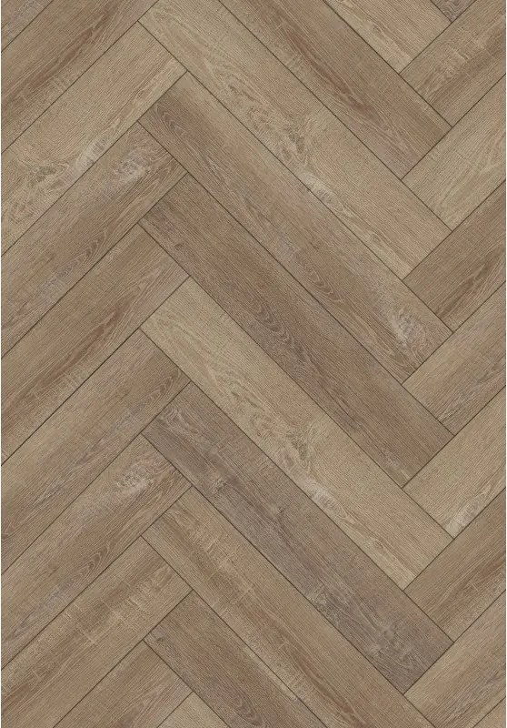 Mexen Windsor painéis vinílicos espinha de peixe 635 x 127 mm SPC 6,5 mm, forro IPEX 1,5 mm, 4 V-Fuga, Carvalho