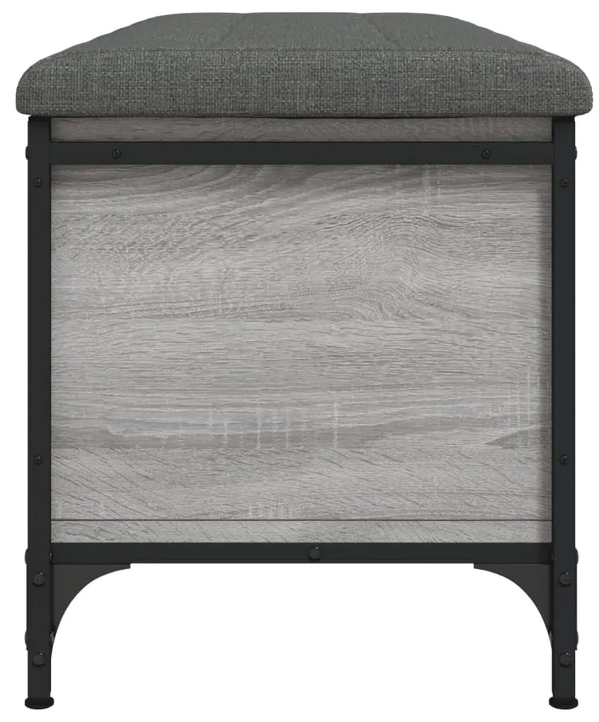Banco arrumação 102x42x45 cm derivados madeira cinzento sonoma