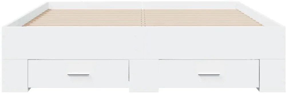 Estrutura de cama c/ gavetas 120x200cm derivados madeira branco