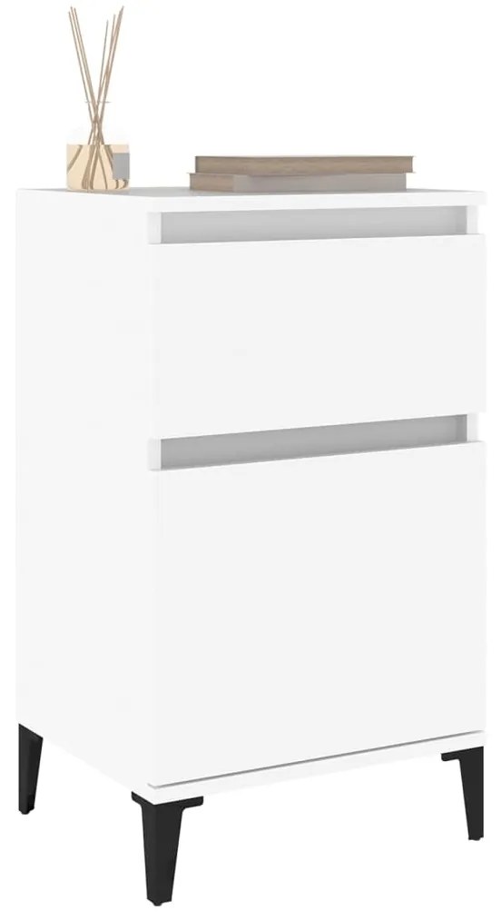 Mesa de cabeceira 40x35x70 cm branco
