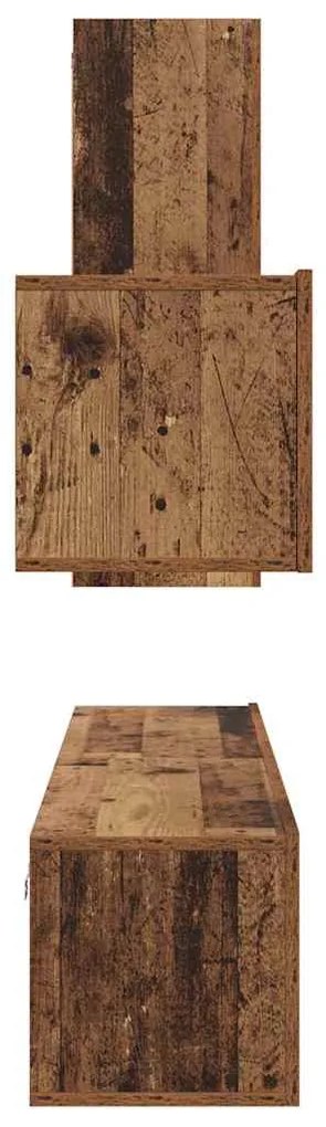 Conjunto de móvel de TV 4 pcs Madeira antiga 30.5 x 30 x 90 cm