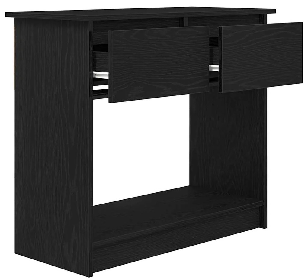 Mesa consola com gavetas 85,5x38,5x74,5 cm preto