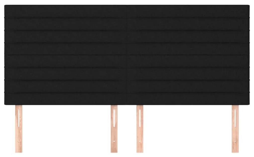 Cabeceira de cama 4 pcs tecido 80x5x78/88 cm preto
