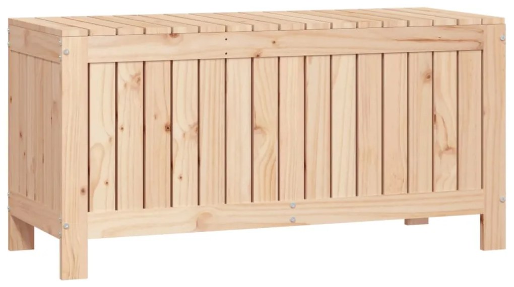 Baú de Arrumação para Jardim - Pinho Maciço Natural - 108x42,5x54 cm