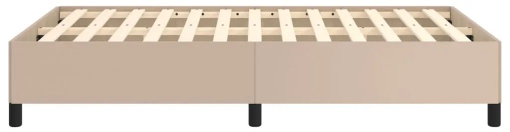 Estrutura de cama sem colchão 120x190cm couro artif. cappuccino