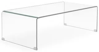 Mesa de centro em vidro transparente (110x55 cm) Crhis Transparente - Sklum