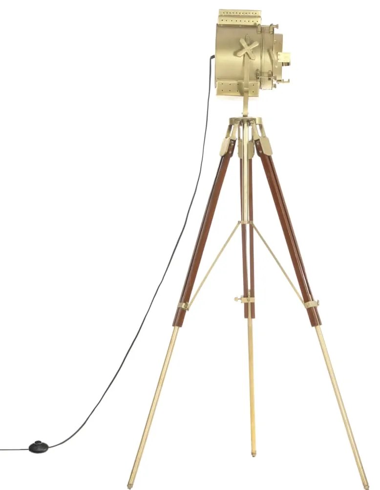 Candeeiro de chão tripé 193 cm madeira mangueira maciça