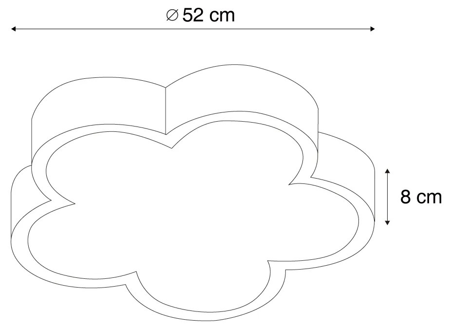Plafon para crianças madeira com branco - Lucille Para crianças