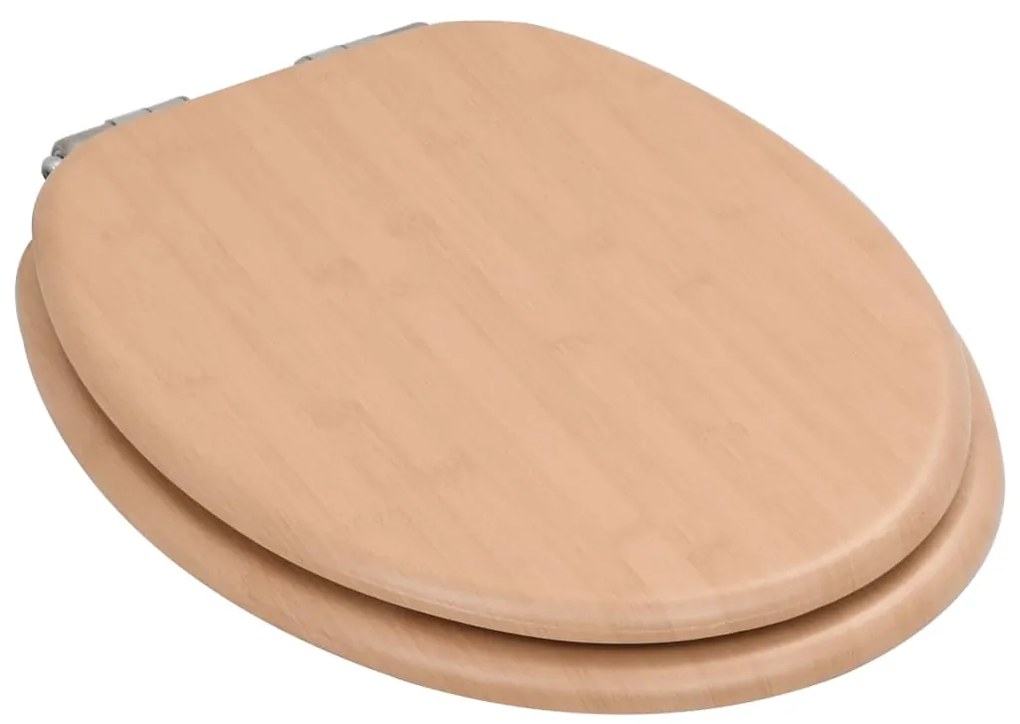 Assento de sanita com tampa de fecho suave MDF design bambu