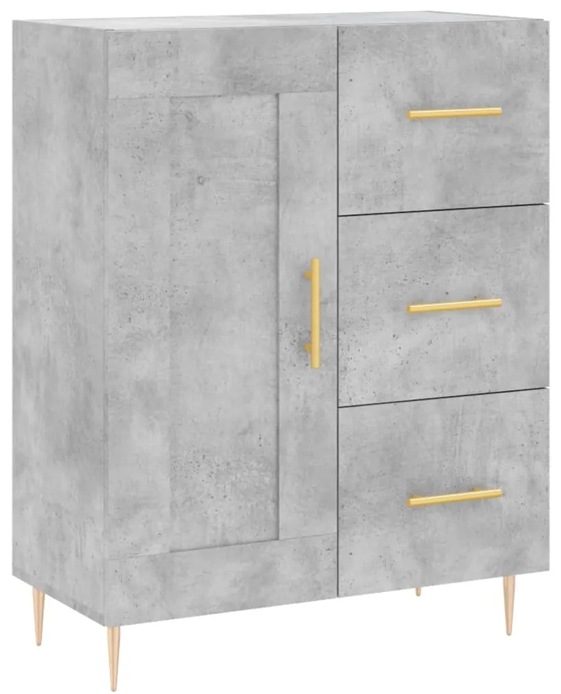Armário alto 69,5x34x180 cm derivados de madeira cinza cimento