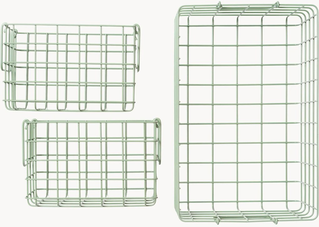 Cestos em metal Mustard Made, conjunto de 3