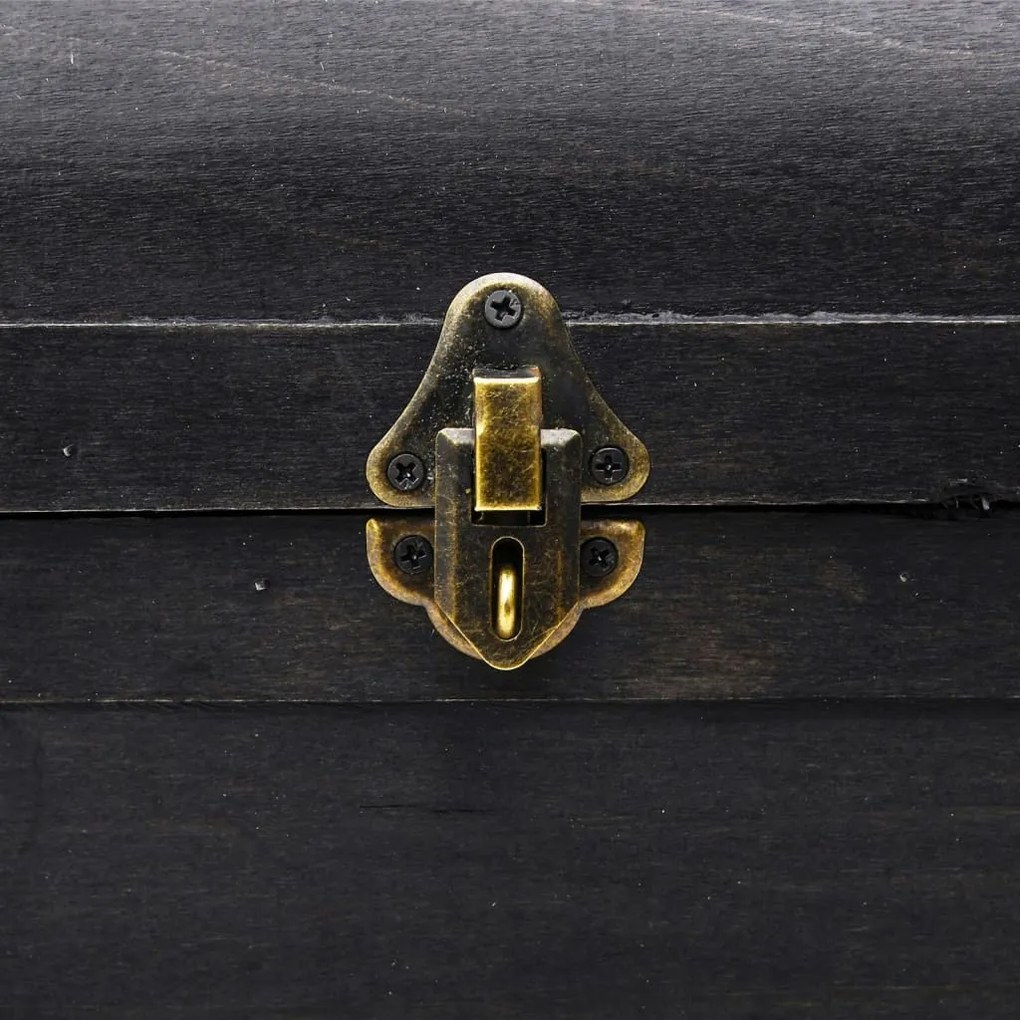 Arca de arrumação grande madeira preto