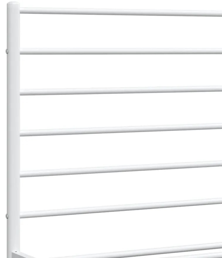 Estrutura de cama com cabeceira 120x200 cm metal branco