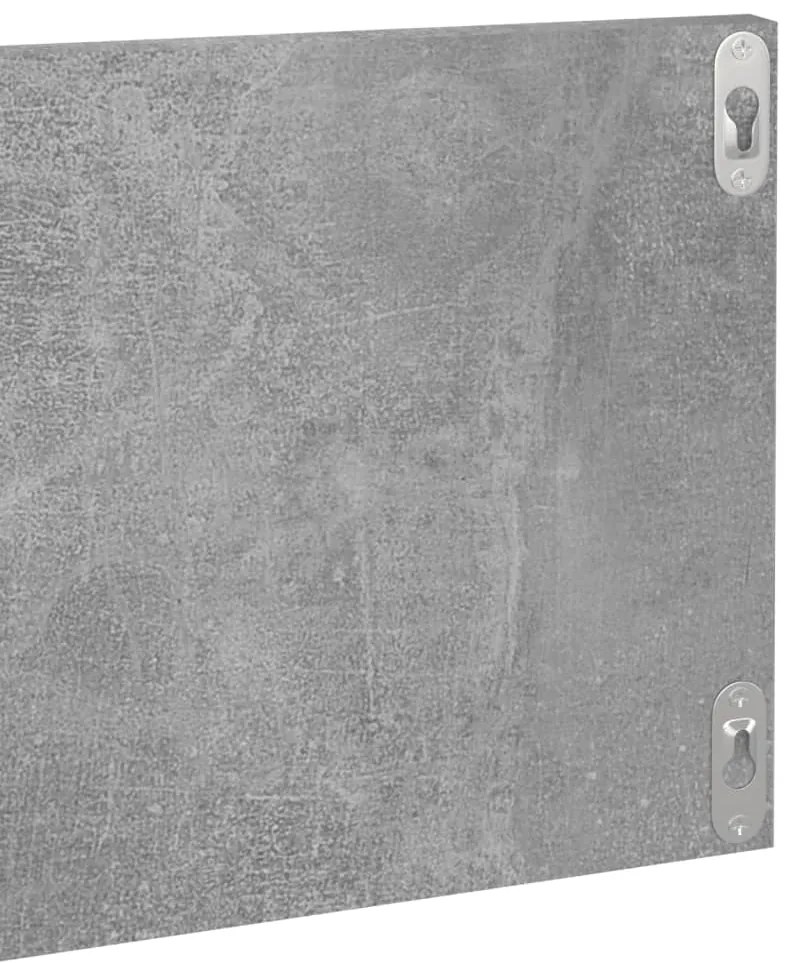 Estantes de parede 2 pcs 80x11,5x18 cm contrapl. cinza cimento