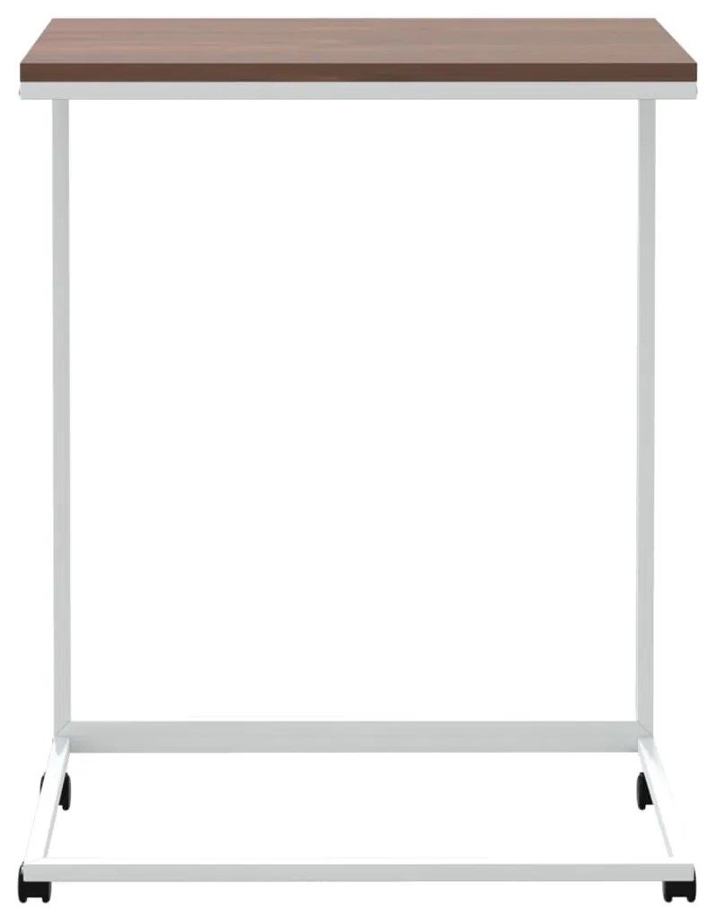 Mesa de apoio c/ rodas 55x35x70 cm derivados de madeira branca
