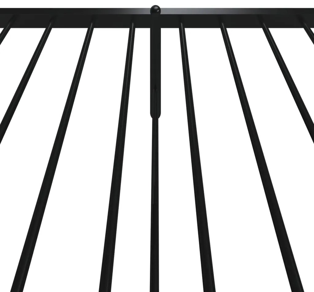 Estrutura de cama com cabeceira e pés 90x190 cm metal preto