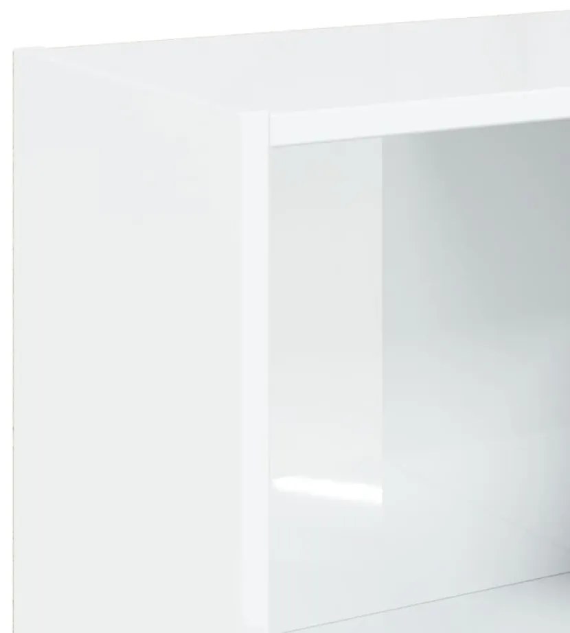 Estante 3 prat. 40x24x109cm madeira processada branco brilhante