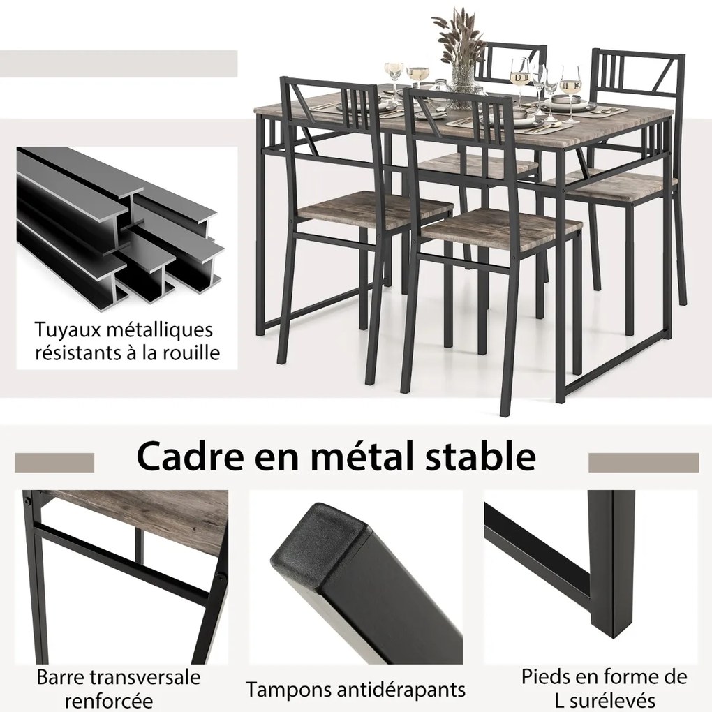 Móvel de bar industrial com 3 prateleiras abertas - Preto