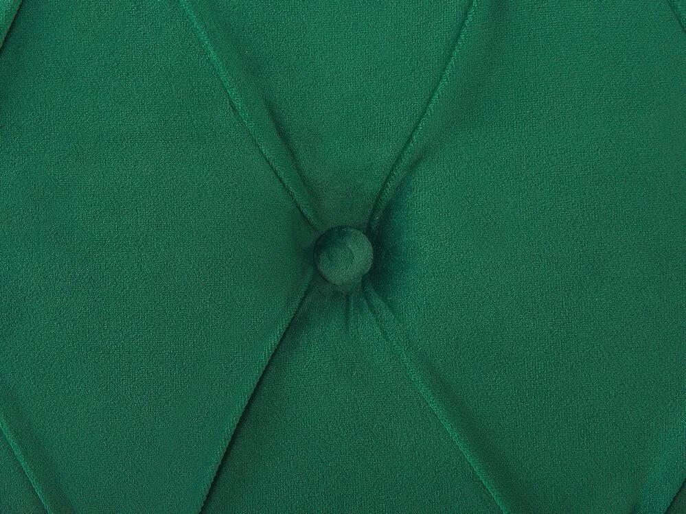 Cama de casal em veludo verde esmeralda 180 x 200 cm AVALLON Beliani