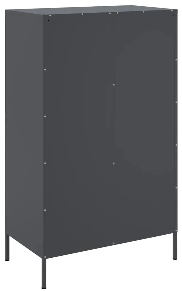 Aparador alto 68x39x113 cm aço antracite