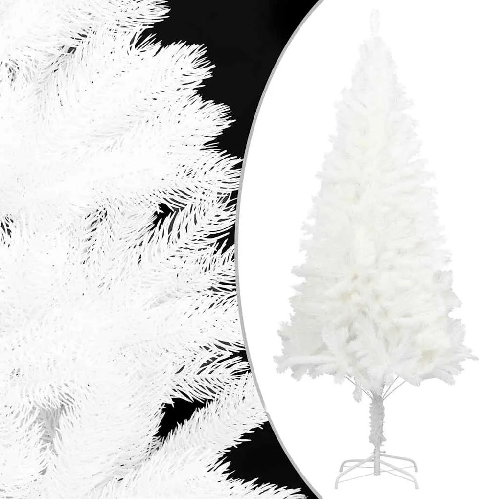 Árvore Natal artificial pré-iluminada c/ bolas 180 cm branco