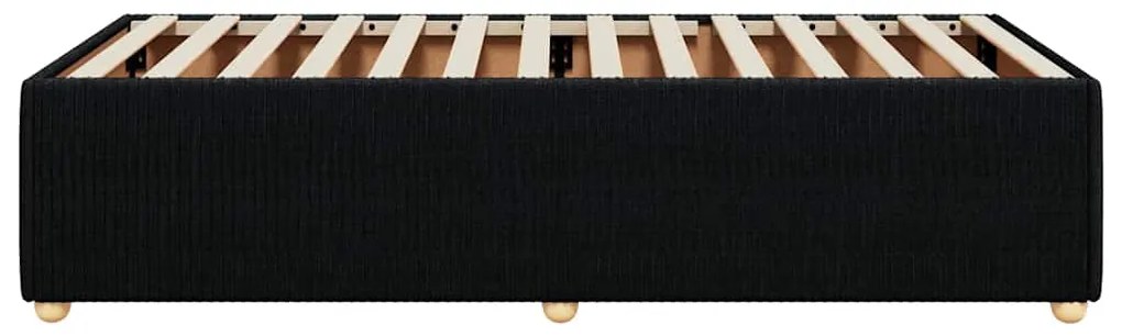 Estrutura de cama sem colchão 90x200 cm tecido preto