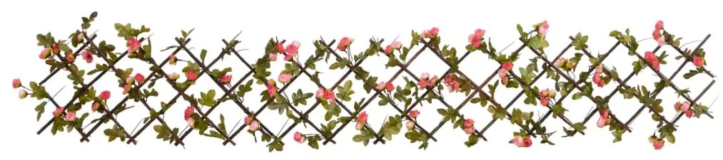  Treliça hera artificial extensível 5 pcs 180x20 cm rosa escuro
