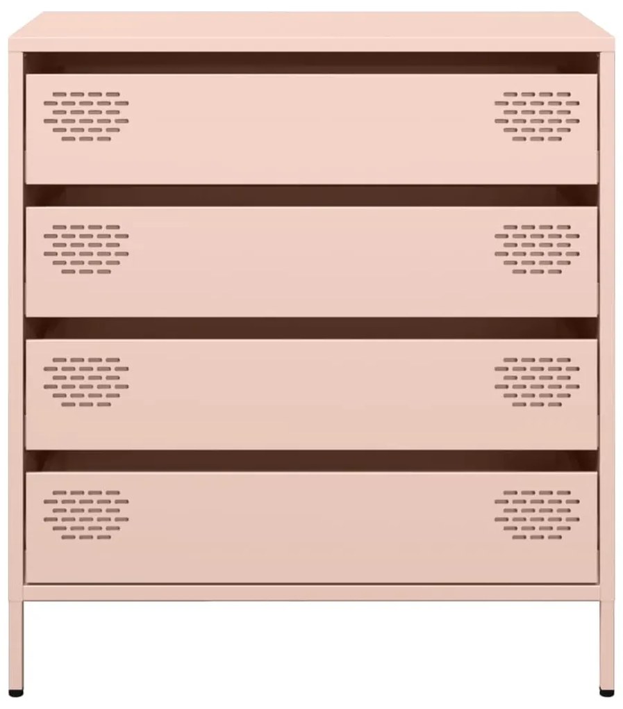 Aparador 68x39x73,5 cm aço laminado a frio rosa