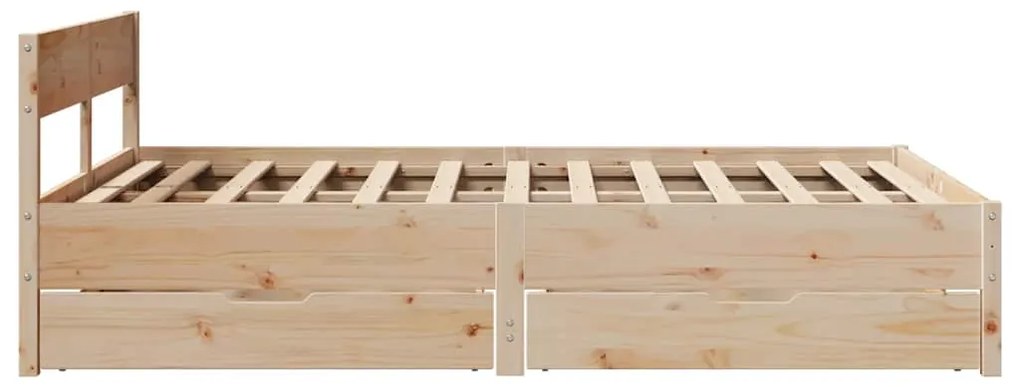 Cama sem colchão 120x190 cm madeira de pinho maciça