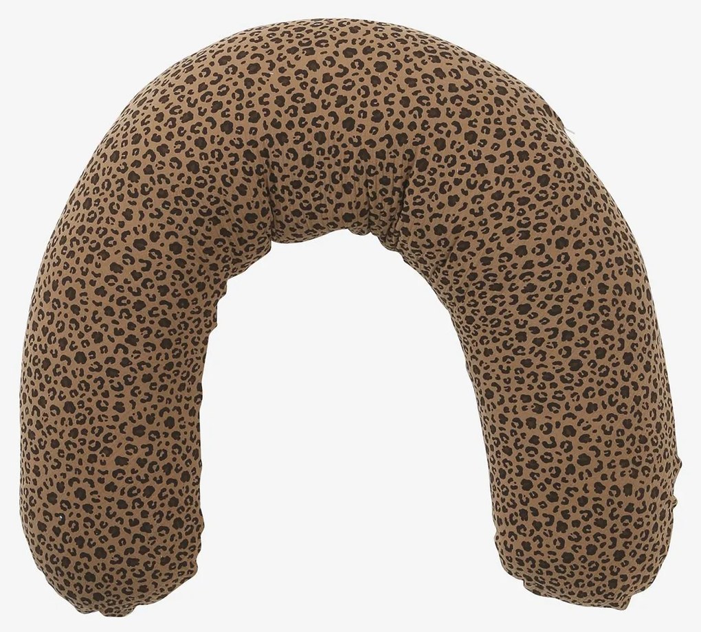 Almofada de maternidade em gaze de algodão com estampado leopardo ENVIE DE FRAISE  bege