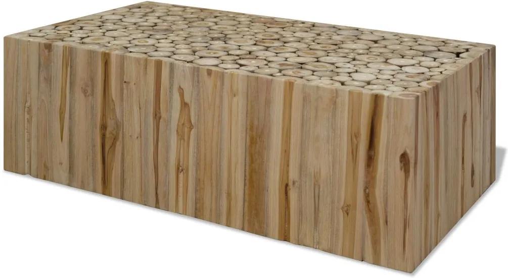 Mesa de centro em madeira de teca genuína 90x50x35 cm