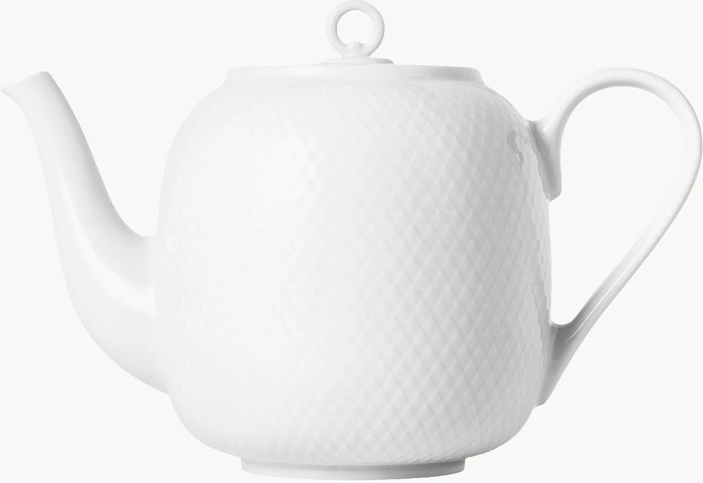 Bule de chá em porcelana com padrão estruturado Rhombe, 1,9 L