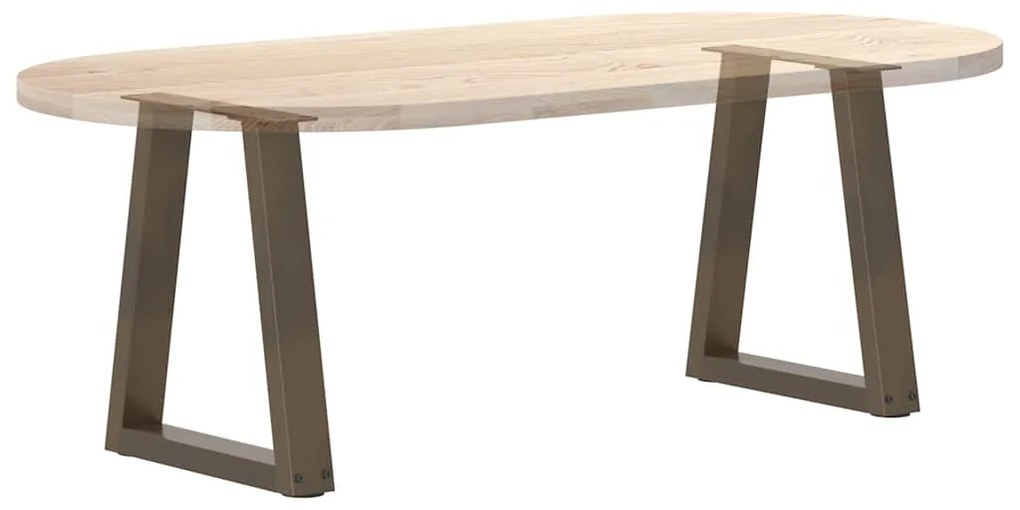 Pés para mesa de centro em formato de V, 2 peças, aço natural, 28x(42-
