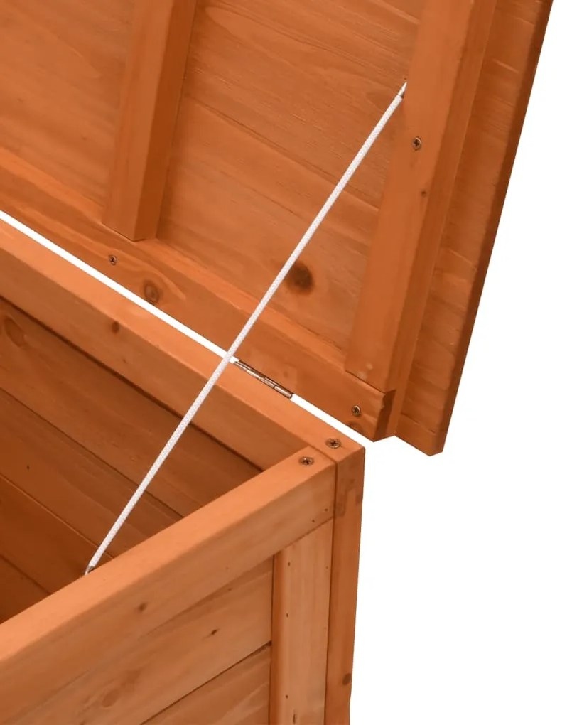 Caixa arrumação para jardim 150x50x56,5cm abeto maciço castanho