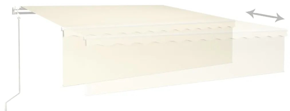 Toldo retrátil automático com estore 6x3 m cor creme