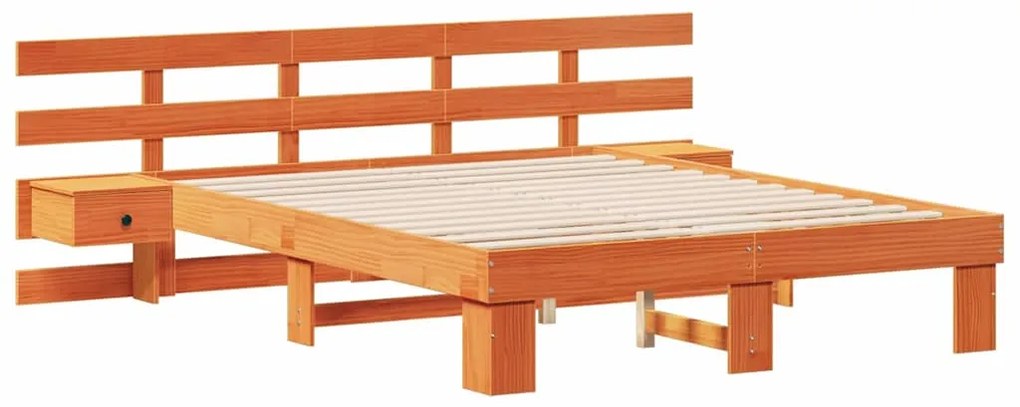 Estrutura da Cama com gaveta Castanho 140 x 200 cm