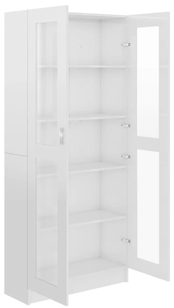 Vitrine Real de 185cm - Branco Brilhante - Design Moderno