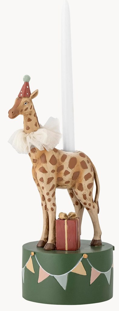 Castiçal em forma de girafa Flor