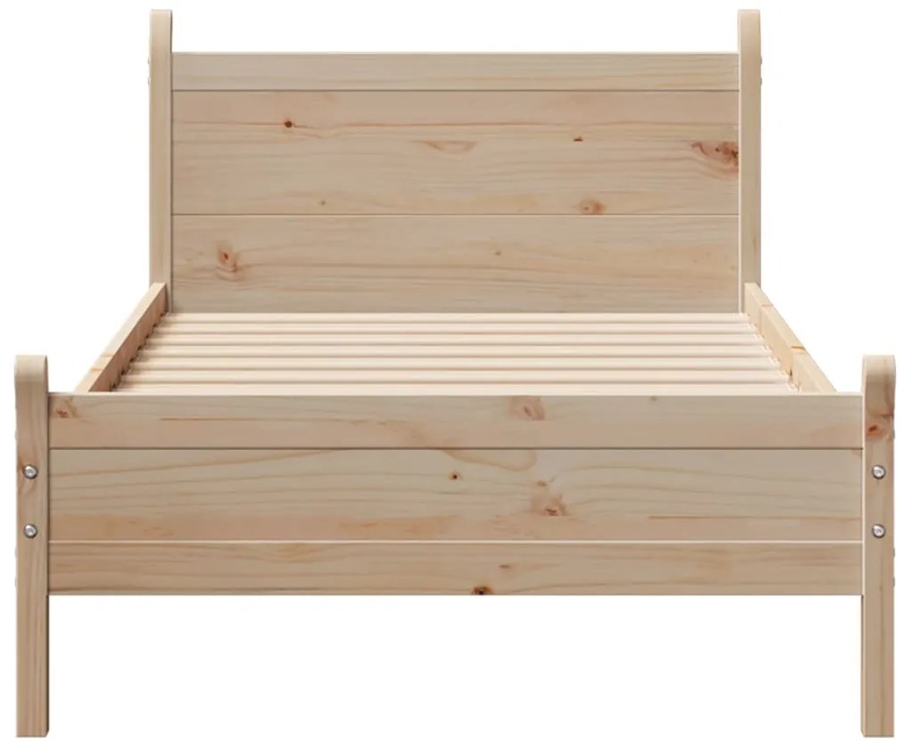 Cama sem colchão 100x200 cm madeira de pinho maciça