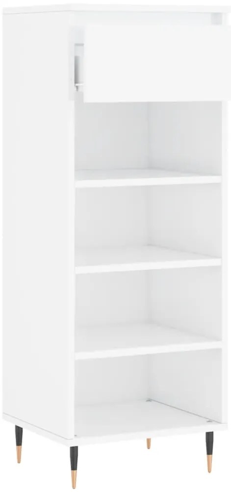 Sapateira 40x36x105 cm derivados de madeira branco brilhante
