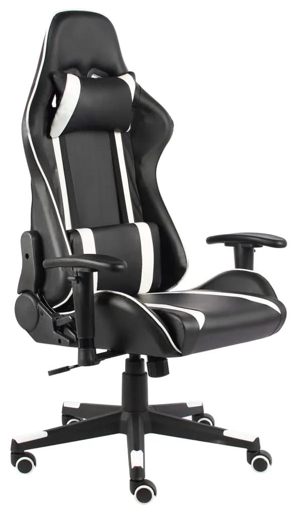 Cadeira de gaming giratória PVC branco