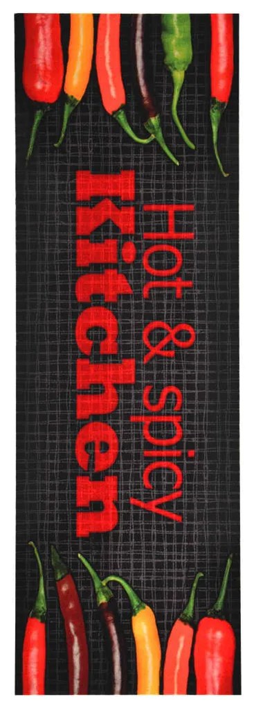 Tapete de cozinha lavável com design Hot&Spicy 60x180 cm