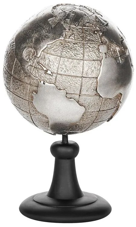 Estatueta decorativa prateada EARTH Beliani