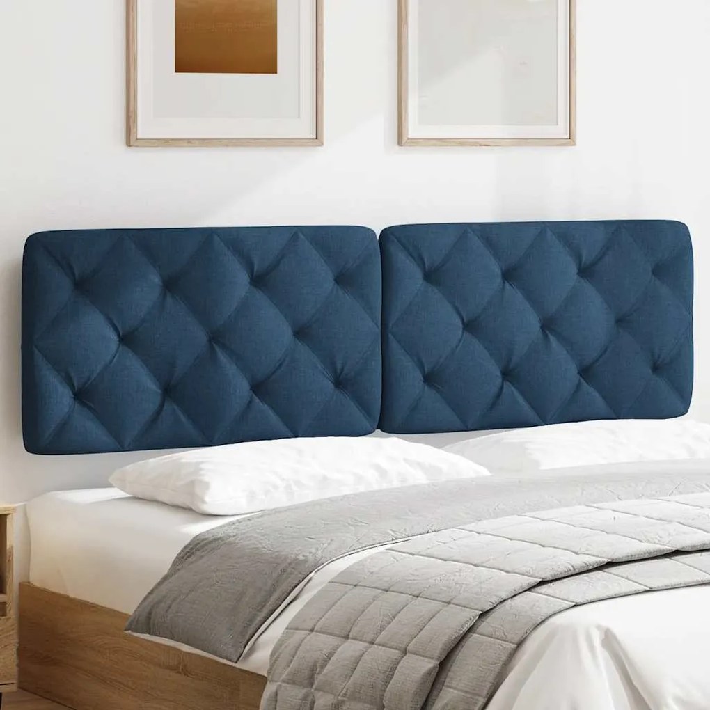 Almofadão de cabeceira 180 cm tecido azul