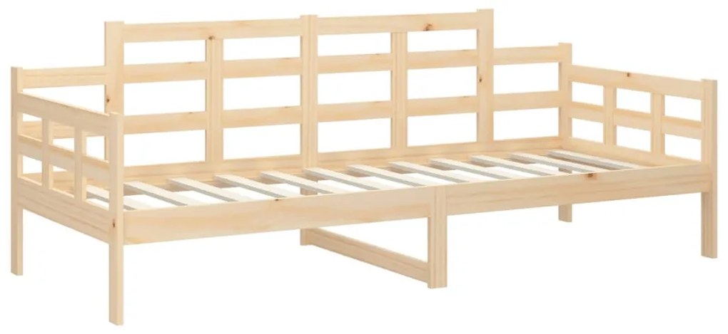 Sofá-cama madeira de pinho maciça 90x190 cm